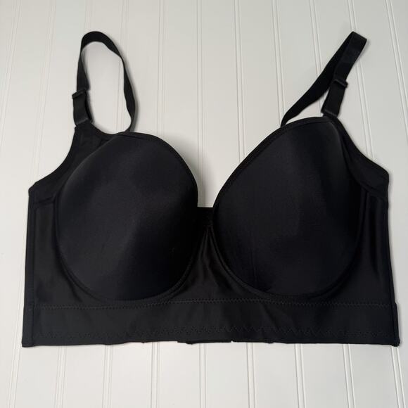 Unbranded Bra Size 42/95F Black Wide Back Band Padded Underwire - Picture 1 of 4